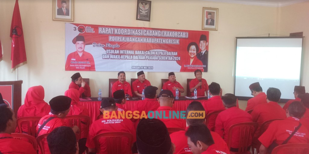 Rakorcab PDIP Gresik Usul 5 Nama ke DPP untuk Maju Pilkada&nbsp;2024