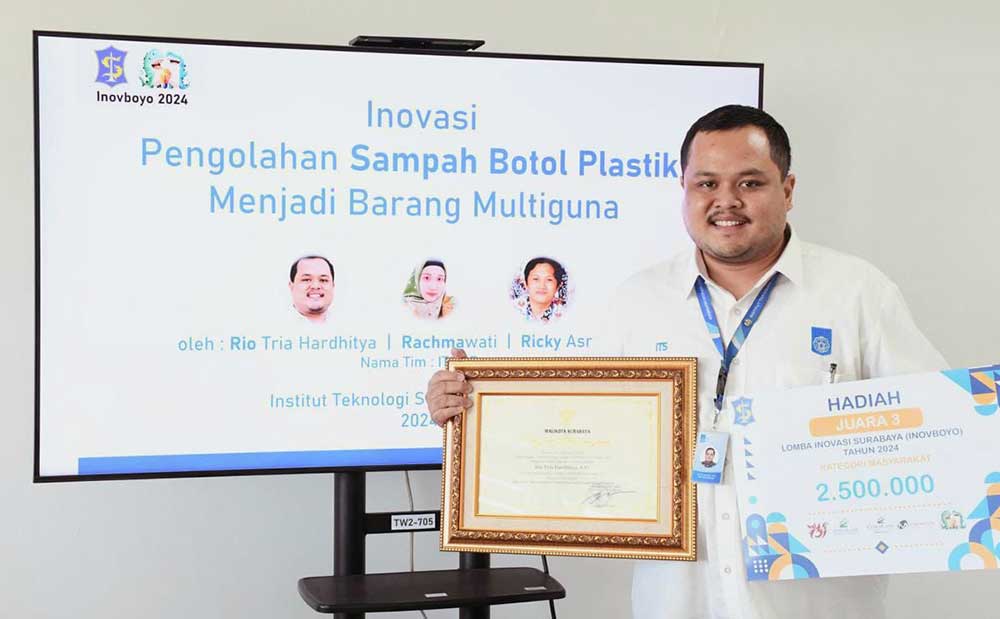 Atasi Pencemaran Lingkungan, ITS Olah Sampah Botol Plastik Jadi Barang&nbsp;Multiguna