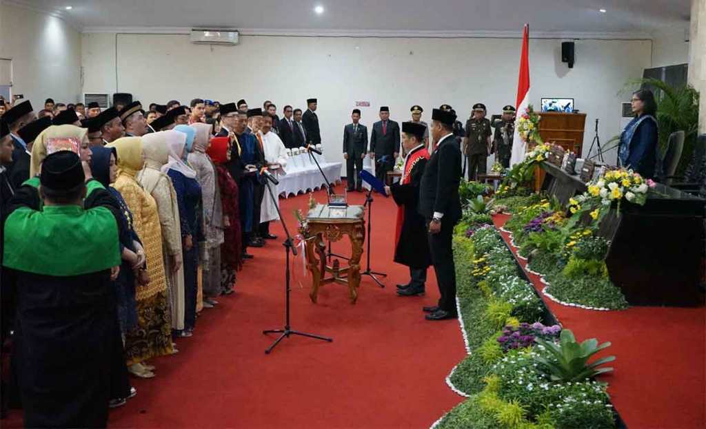 Pj Wali Kota Kediri Sampaikan Arahan Mendagri saat Pelantikan Anggota DPRD Periode&nbsp;2024-2029